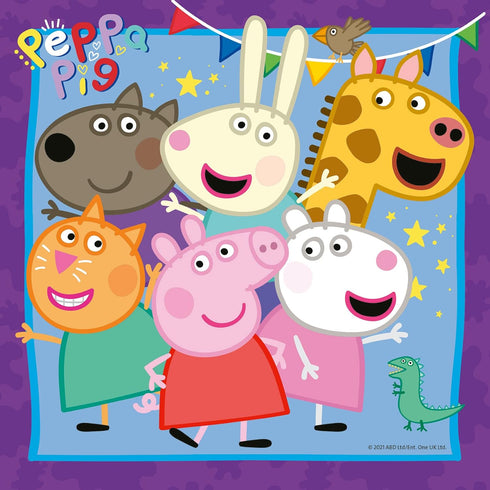 RAVENSBURGER Puzzle, Family and Friends, 3 x 49 Pieces, Peppa Pig Puzzle for Children from 5 Years