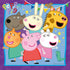 RAVENSBURGER Puzzle, Family and Friends, 3 x 49 Pieces, Peppa Pig Puzzle for Children from 5 Years