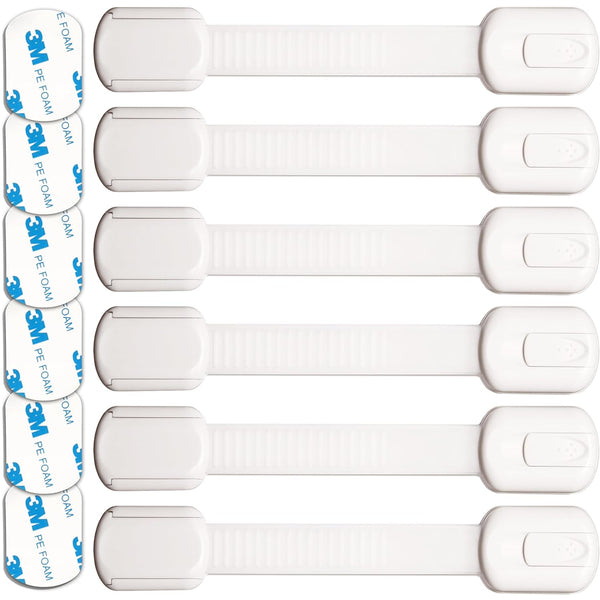 Child Proof Latches for Dresser Drawer Cupboard Doors Closet Oven Refrigerator - Baby Proofing Safety Cabinet Locks by