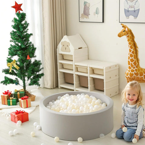 GOGOSO Ball Pit Balls, Plastic Playballs for Baby Toddlers, Kids Playhouse Decor, Phthalate-Free, 100 Balls (White