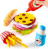 0-6-12-18 Jollybaby Soft Plush Burger Toy for Baby Months: Stuffed Hamburger Pretend Play Food & Plushies Sensory Toy