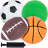 3 Otters 4PCS Sports Balls for Kids - Indoor & Outdoor Play Balls with Pump for Toddlers Football Soccer Basketball