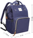 Backpack Pack Ramhorn Diaper Bag Multifunction Waterproof Travel Back for Mom Blue