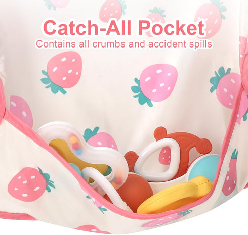 Accmor Mess Proof Waterproof Baby Bibs for Toddlers - Ideal for Eating