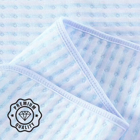 NOOVIA 0-3 35x35in, Premium Cotton Baby Hooded Towel for Toddler Boy Years, Soft Cotton Bath Towel with Hood, Large