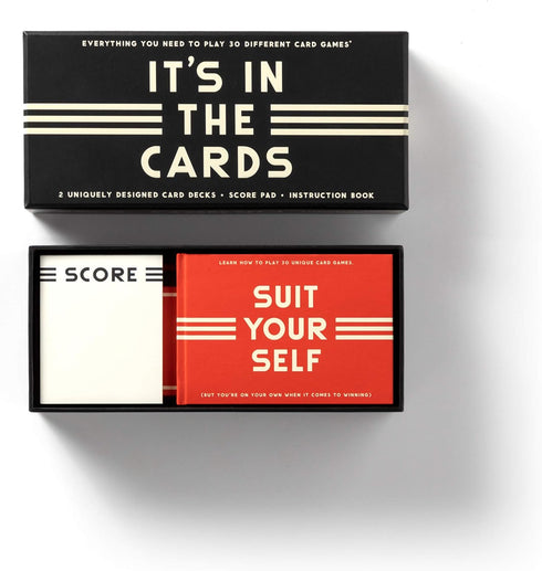 Brass Monkey It’s in the Cards Playing Cards Game Set – Includes 2 Uniquely Designed Card Decks and Instruction Book – Ideal for Game Night – Entertaining Gift Idea, Medium