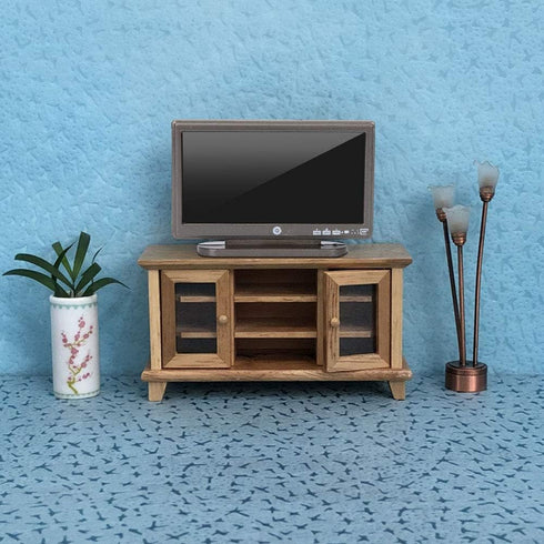 1:12 Miniature TV with Remote Control for Dollhouse Accessories and Furniture Decoration