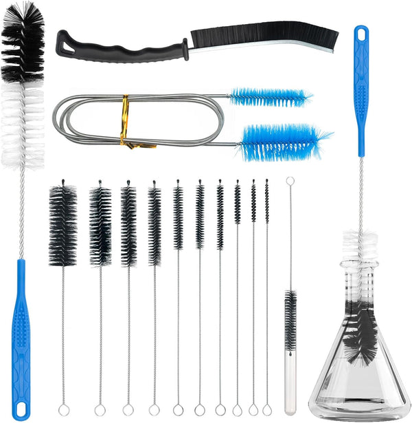 AJWXWO 13Pcs Glass Cleaning Kit Tube Pipe Cleaners Straw Cleaner Brush - Reusable