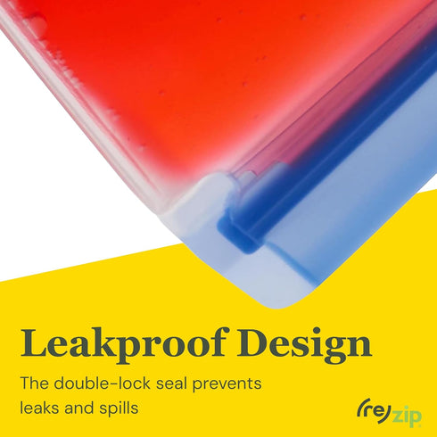 (re) zip Gallon Reusable Storage Bags, BPA-Free, Leakproof, Food-Grade 100% Food-Safe PEVA, 4-Pack, Clear