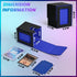 Card Deck Box with Patented Design, MTG Commander Display Case Holds 100+ Double-Sleeved Cards, Black&Blue