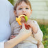 3+ Nuby Pasta Ring Teether - Months - Soft, Silicone, Multi-Textured, Easy Grip Baby Teething Toy - Natural Teething