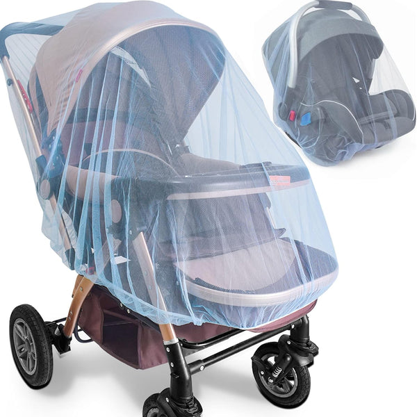Durable Baby Stroller Mosquito Net (2 Pack) - Perfect Bug Net for Strollers, Bassinets, and Playards