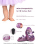 18 Inch Doll Shoes Set Compatible with American Doll, Snow Doll Boots, Canvas Sneakers, 7 Pairs with Gift Box