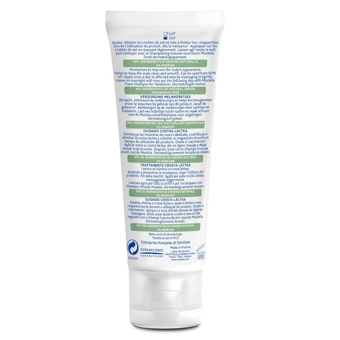 Mustela Baby Cradle Cap Cream, Newborn Safe with Natural Avocado, Paraben Free & Fragrance Free, 1.35 Fluid Ounce