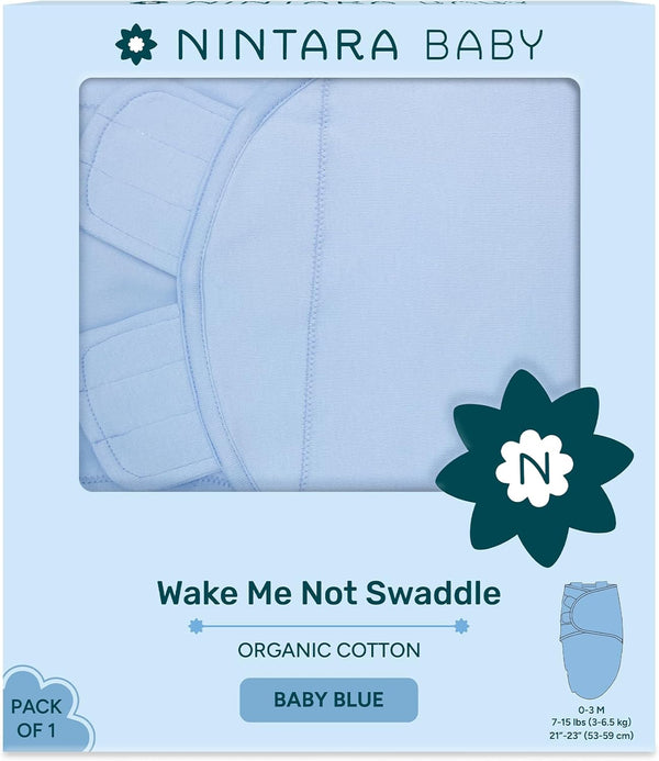Swaddle Wrap for Newborns Premium Organic Cotton, Wake Me Not Swaddle with