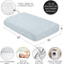 Sweet Jojo Designs Fitted Baby Crib Sheets (Clouds Print) for Boys, Infant Nursery, Toddler Room - Standard Size (Blue