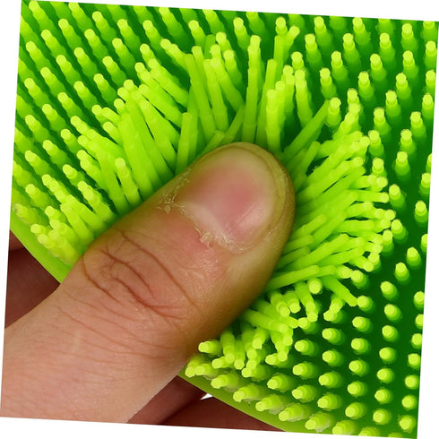 ibasenice Silicone Bath Scrubber and Hair Comb for Newborns Soft Bristles Scalp for Gentle Cleaning Ergonomic Handle