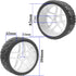 ShareGoo OD 4.09" Rubber 1/8 RC Buggy Tires and 17mm Hex Wheels Rim Compatible with Arrma Typhon Kyosho Losi VRX Redcat
