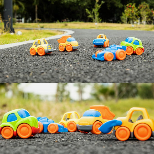 5 1-3, 12M+ 1 2 3 4 P&C Pcs Toddler Toys Mini Cars for Ages Beach Sand Outdoor Small Construction Toy Trucks for Kids