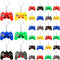 30PCs Video Game Party Favors Keychains - Game Controller Keychains for Boys and Girls Birthday Goodie Bag Fillers