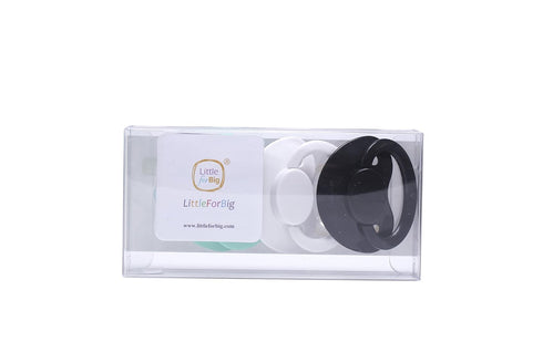 3-Pacifier Pack Gen-1 LittleForBig BigShield Adult Sized Black White Green