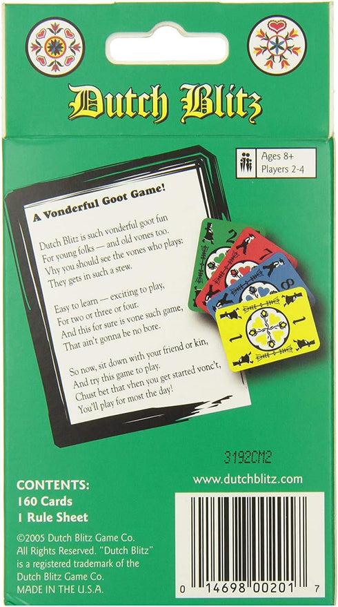 Dutch Blitz 160 2 4 8 : The Original Fast Paced Card Game, Contains Cards, Quick and Easy to Learn, Great Family Game