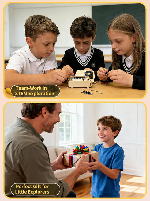 8-12 12-14, STEM Toys DIY Radio Kit Science Kits for Kids Age Engineering Electronics Project Building Your Own Radio