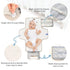 Kigai Portable Diaper Changing Pad for Baby Cow Print Waterproof Foldable Travel Changing Mat with Built-in Pillow