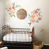 Peony Flowers Wall Stickers DIY Leaves Wall Decals Art Decor for Living Room, Girls Bedrooms