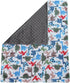 Unisex Baby Reversible Minky Dot Stroller Blanket, Choose Color (Dinosaurs/Grey)