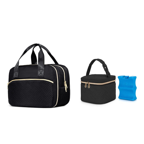 Fasrom Wearable Breast Pump Bag with Cooler Bundle with Baby Bottle Cooler