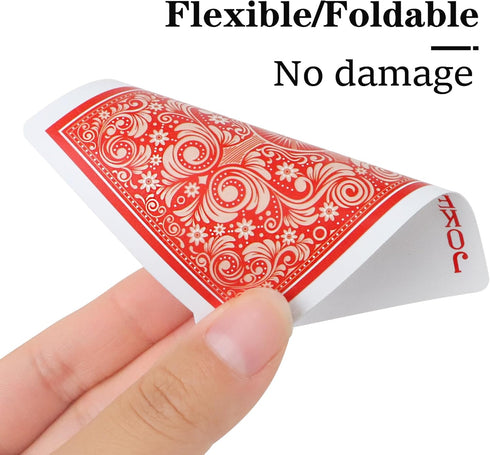 Plastic Playing Cards Waterproof - 2 Pack of Poker Cards Set for Various Card Games, Regular Index