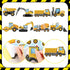 32 Sheets Make Your Own Construction Vehicle Stickers, Creative Truck Game Stickers for Kids Birthday Party Favors, DIY