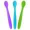 WeeSprout Silicone Baby Spoons, First Stage Infant Feeding Utensils with Soft-Tip, Set of 3