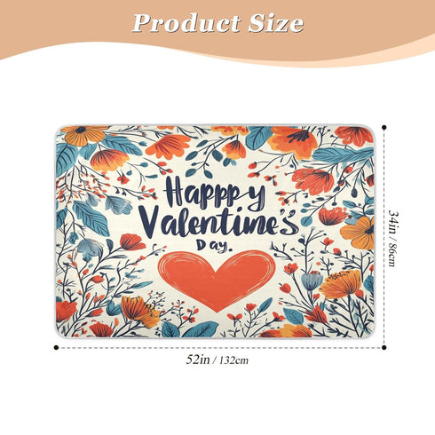 GuoChe Valentines Day Florals Red Love Heart Happy Valentine's Day Extra Large Resuable Changing Pad Covers Soft