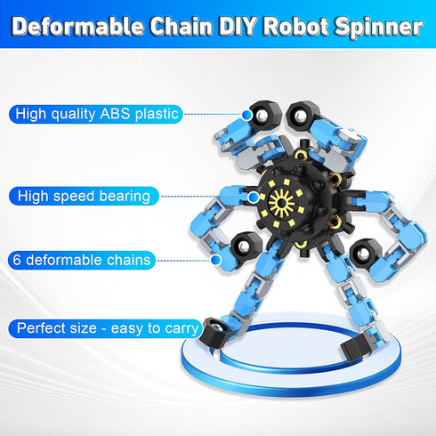 YIZER Spinners,30PCS Easter Basket Stuffers Transformable Fidget Funny Sensory Fidget Toys Deformable Chain DIY Robot