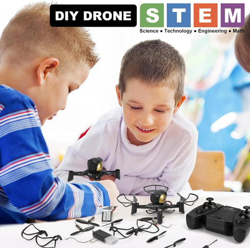 GILOBABY Mini Drone for Kids, DIY Drone Kit, RC Nano Quadcopter with 3D Flip, Altitude Hold, Indoor Outdoor Flying Toys