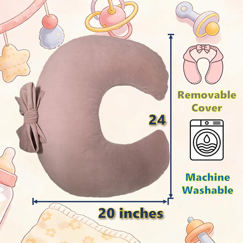 ZHIXUHZ Nursing Pillow, U-Shaped Breastfeeding Support Cushion for Bottle & Breast Feeding (Pink)