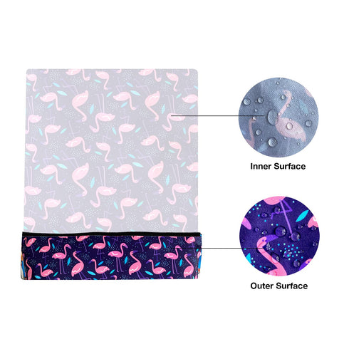 Swimming 12.6'' 16.5'' FLOCK THREE Washable and Reusable Wet Bag Diaper Bag Water Resistant Bag Travel Toiletries Pouch