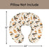 Wicbfdfv Thanksgiving Mallard Duck Maple Leaves Stripe Nursing Pillow Cover Ultra-Soft Comfortable for Baby Girls Boys