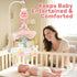 360 Baby Crib Mobile for Girls with Music, Lights & Projection, Adjustable Volume, Rotating Plush Crib Toys
