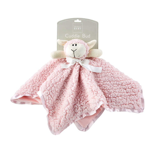 Stephan Baby Plush Cuddle Bud Security Blankie, Pink Lamb for Kids