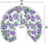 Purple Wildflowers Watercolor Baby Nursing Pillow Covers for Boy Girl Retro Hydrangea Floral Leaves Nursery Slipcovers