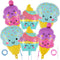 YOTHORN 6 Pcs Ice Cream Balloons, Giant Ice Cream Cone Foil Balloon for