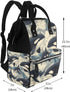 ZSUUGJ Backpack Killer Whale Printed Diaper Bag Baby Bag Multi Function Baby Changing Bags For Travel