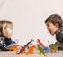 FINGOOO 39 Piece Mini Dinosaur Figures, Assorted Vinyl Plastic Dinosaur Toys for Easter Gifts, Dino Party Cake Toppers
