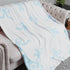 Cozy 50x60 Bow Blanket Blue Bows Soft Throw Blanket Reversible Premium Fabric for Best Comfort
