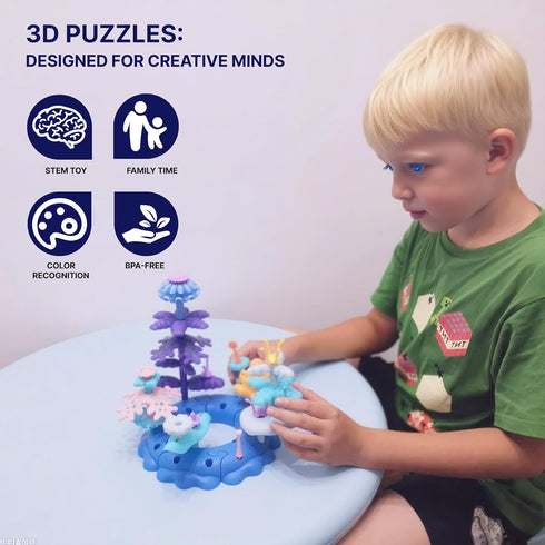 3-5+, 79 Set 10 (ICY-World-L2 ICY World Building Toys for Girls & Boys Age PCs Large Block Arctic Animals with Figures