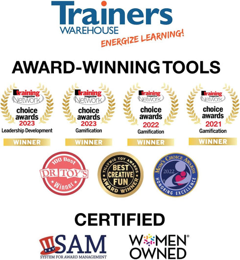 Trainers Warehouse 6" Thumball Collection, 32 Prompts for Team Building, Conversation, and Training