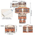 WELLDAY Western Aztec Portable Diaper Changing Pad - Waterproof Foldable Baby Diaper Changing Pad with Built-in Pillow